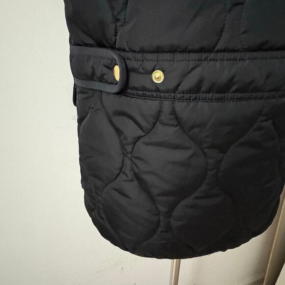 J.Crew Black Quilted Signature Puffer Vest Women’s S PrimaLoft Water Repellent - Picture 5 of 13